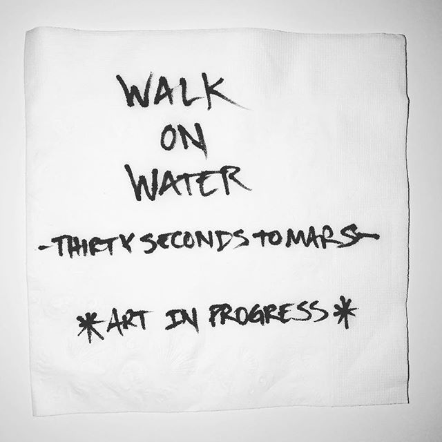 ART IN PROGRESS. Show us yours using #WALKONWATER