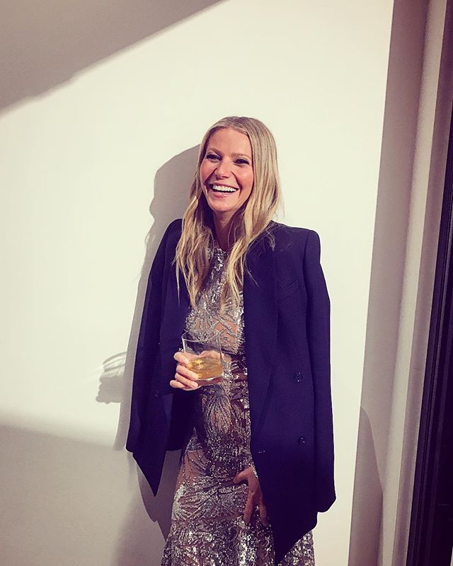 I gave her my jacket and she ordered a glass of bourbon. Real life or the lyrics to a country song? @gwynethpaltrow