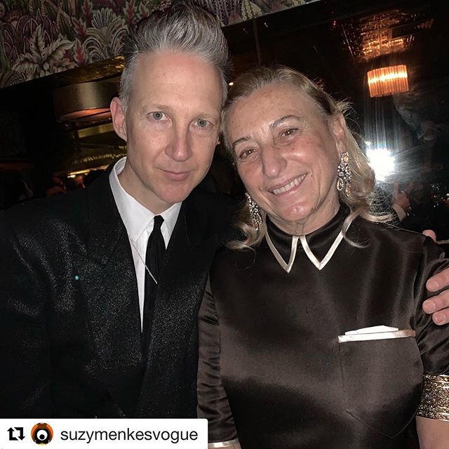 #Repost @suzymenkesvogue             
Congratulations to Miuccia Prada and THANK you Jefferson for this buzzy post-Awards party #fashionawards