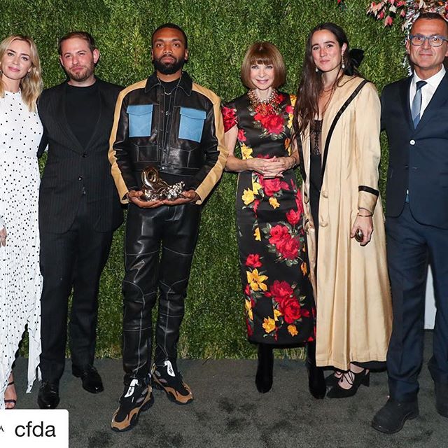 #Repost @cfda        
Congrats to the 2018 CFDA/Vogue Fashion Fund winner Kerby Jean-Raymond of @pyermoss, and runners-up Emily Adams Bode of @bode, and Jonathan Cohen of @jonathancohenstudio. Thank you @jd_corporate for making this evening such a great success. #CVFF  : @bfa