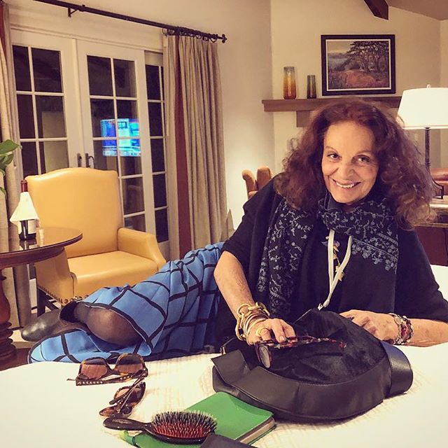 Here s to you, Mrs. Robinson   @dvf @therealdvf