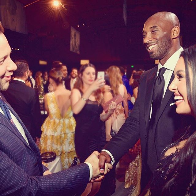 This weekend I met Oscar-winning producer @kobebryant at the @baby2baby gala in LA. (I think he played sports before making movies? Or something? Touchdown!) It was a bittersweet weekend for the organization: We raised 4.3 million while fires ravaged the California coast. In the past three days, the charity has collected more than 300,000 basic essentials to distribute to families in evacuation centers, and isn t stopping there. For more: baby2baby.org