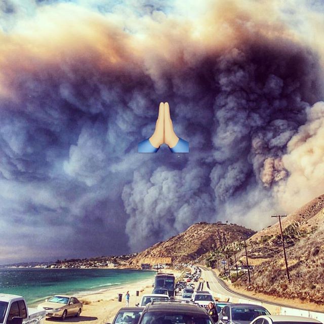 Praying for the people and homes in my surrounding community of Malibu. It s hard to watch from so far away in China but I m grateful that my family and I are all safe. Thank you to all the firefighters & first responders out there working tirelessly to contain the flames. If you are being told to evacuate please do and don t wait. I hope that you and all your loved ones are safe   
