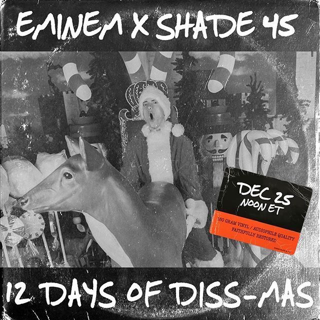 Ho Ho Ho Merry Diss-mas! Tune in to @Shade45 tomorrow at noon ET - ill be counting down 12 of our favorite diss tracks of all time