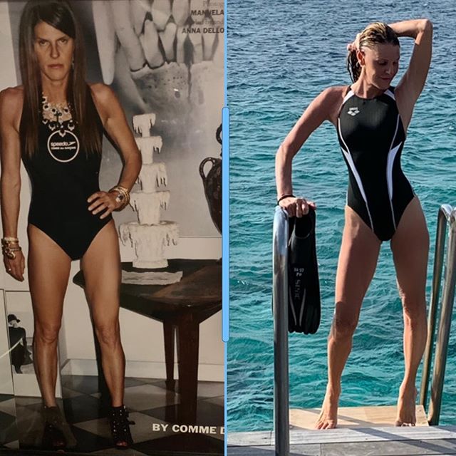 #10yearschallenge  No day Off       first pic   by Manuela Pavesi        for @purplefashionmagazine wearing @commedesgarcons for @speedo one-piece     second   by @angelogioia57 wearing @arenawaterinstinct one-piece @kudadoomaldives  