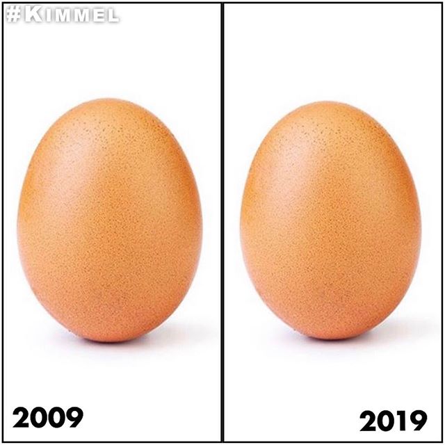 What a transformative decade this has been! So much personal and professional growth thanks to all of you!     #Blessed #10YearChallenge #LikeTheEgg @KylieJenner