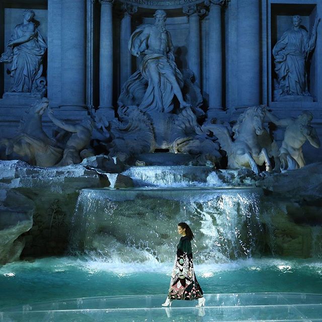 It s so hard to work today being in Rome, thinking about Karl. This was the day I closed the Fendi show on the Trevi Fountain, and I can remember exactly the way Karl made me feel. He always supported me and made me feel worthy even in times, like this day, where I didn t feel deserving of a moment this beautiful. there were so many emotions tied to the times I had the honor of working with him and now I feel all of those emotions running through me again, while reminiscing his life and our memories together. forever will remember this moment, thank you Karl.             