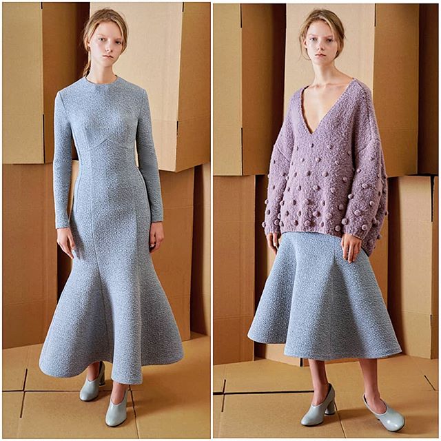 Few looks from our FW 19/20. The signature silhouette has become a much more comfortable piece. Whilst maintaining its femenine qualities, it is able to maintain a  cosy feel - without tight seems, a waistline or any stiff corset details. Just a sexy deep V-decolette line on the oversides of the sweaters.   @ernestyakovlev Model @lina.avilova Agency @avantmodelsagency Check the complete collection at out site www.vikagazinskaya.ru