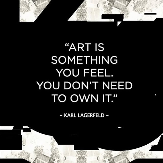 One-of-a-kind words from a one-of-a-kind man. #KARLLAGERFELD