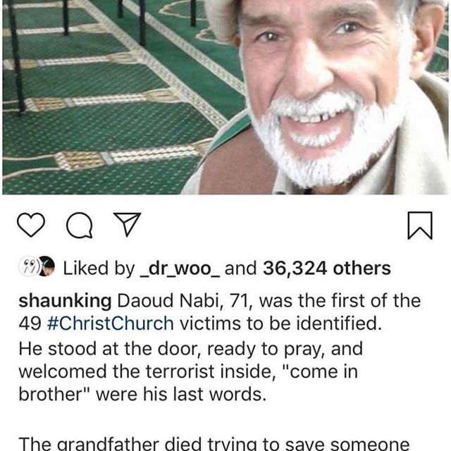  Come in Brother   just a few of the completely innocent people killed in the New Zealand attack..Each with a different story and life to live... Thank you @shaunking for highlighting the great people that were lost..  #remember