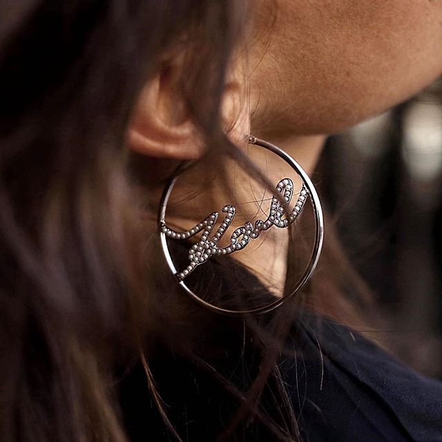 When it comes to hoop earrings, the bigger the better. #KARLLAGERFELD