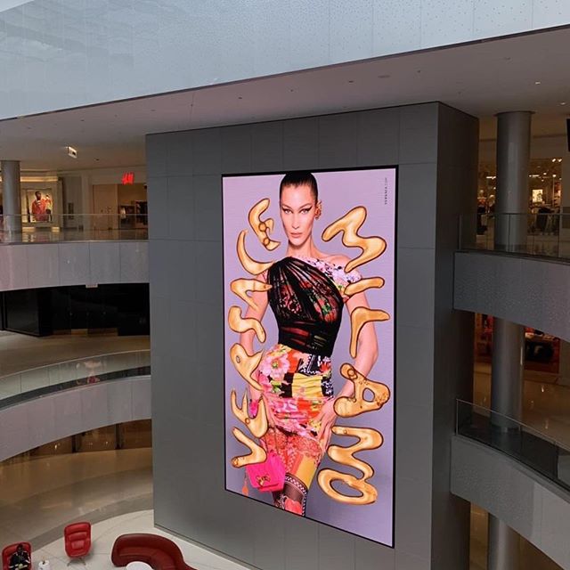 My Versace campaign @ the beverly center captured by my two miss  @simihaze ...used to hang at sbarro in the food court here during my dad s weekends in the city   this means so much to me .        