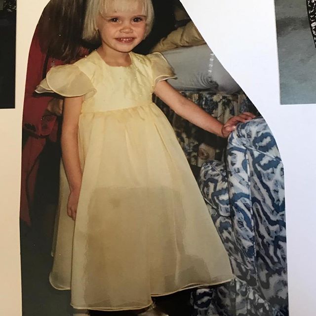 #tbt this is a very rare picture of me in a dress looking pleased with myself because I most probably had shorts on underneath. Once a squish, always a squish. My head was half fringe, half face. Squished   