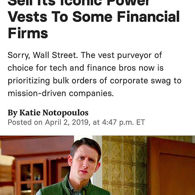 GENIUS:  The vest purveyor of choice for tech and finance bros now is prioritizing bulk orders of corporate swag to !!!!!!!!!!!!!! mission-driven companies !!!!!!!!!!!.  One of the reasons you guys are the best @patagonia
