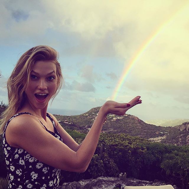 Happy birthday to my favorite leprechaun, garden gnome, pizza slicer, baby sitter, co-pilot and posing partner. (Really, what can t @karliekloss do?)