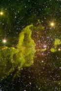 \"The Spider\" гэх мананцар NASA-гийн хэт улаан туяаны телескопоор ногоон өнгөөр гэрэлтэн харагдаж байна