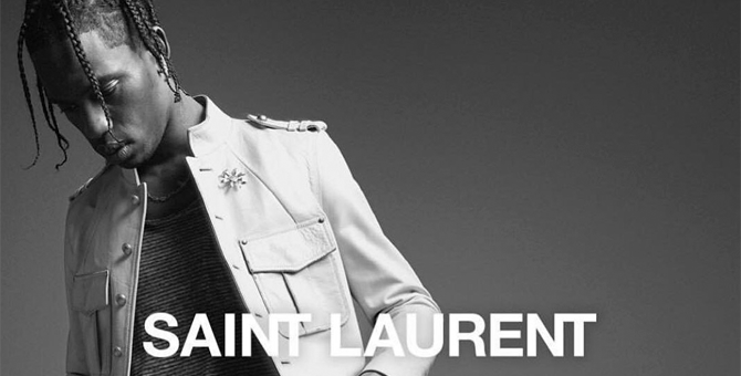 Трэвис Скотт Saint Laurent брэндийн шинэ цуглуулгын нүүр царай боллоо Трэвис Скотт Saint Laurent брэндийн шинэ цуглуулгын нүүр царай боллоо