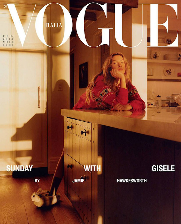 Будаггүй Жизель Бюндхен Vogue Italia сэтгүүлийн нүүр хуудас дээр