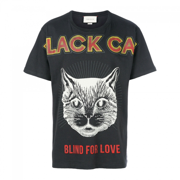 Gucci black cat T-shirt