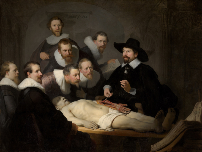\"The Anatomy Lesson of Dr. Nicolaes Tulp\", 1632, Mauritshuis, Hague