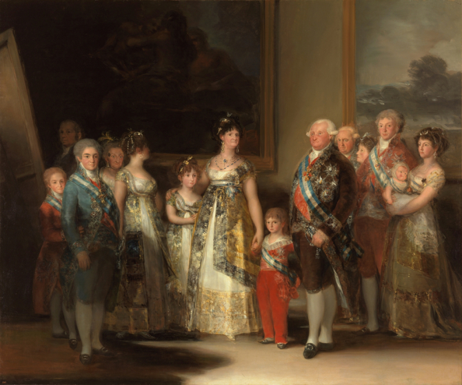 \"Charles IV of Spain and his family\", 1800, Francisco Goya
