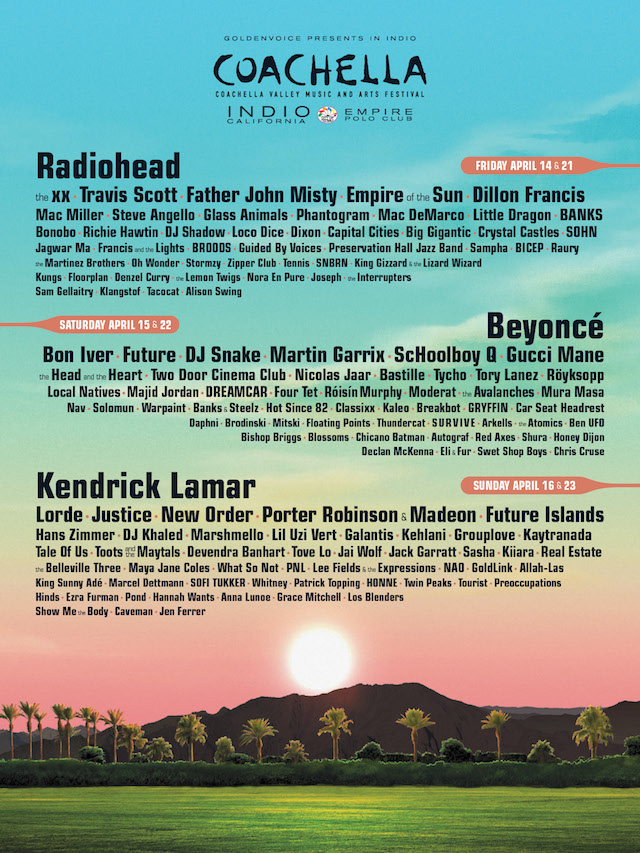 Coachella 2017 наадамд Radiohead, Бейонсе, Ханс Циммер тоглоно (фото 1)
