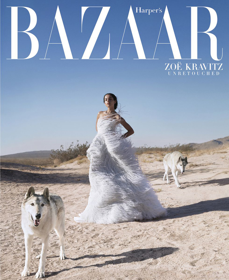 Зои Кравицын янзлаагүй зураг Harper’s Bazaar сэтгүүлийн нүүрийг чимлээ (фото 1)