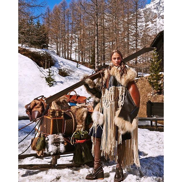 OUTNOW! @voguejapan #NovemberIssue #SacredTribesOfMontCervin #starring @anya.selezneva and @monkeynoma #pic by @giampaolosgura styled by #AdR and male model styled by @marnau casting by @pg_dmcasting make up by @jessicanedza hair by @paolosoffiatti @sacaiofficial