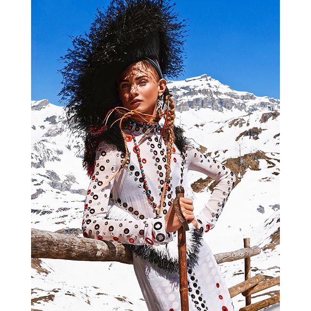 OUTNOW! @voguejapan #NovemberIssue #SacredTribesOfMontCervin #starring @anya.selezneva and @monkeynoma #pic by @giampaolosgura styled by #AdR and male model styled by @marnau casting by @pg_dmcasting make up by @jessicanedza hair by @paolosoffiatti @proenzaschouler