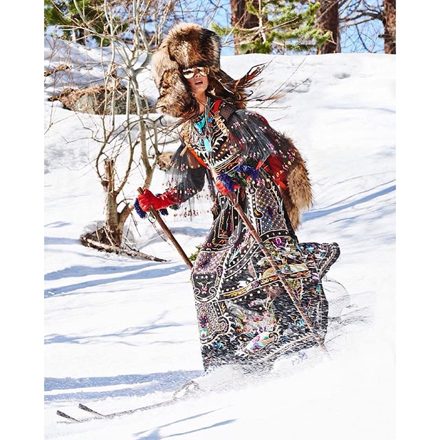 OUTNOW! @voguejapan #NovemberIssue #SacredTribesOfMontCervin #starring @anya.selezneva and @monkeynoma #pic by @giampaolosgura styled by #AdR and male model styled by @marnau casting by @pg_dmcasting make up by @jessicanedza hair by @paolosoffiatti @maisonvalentino
