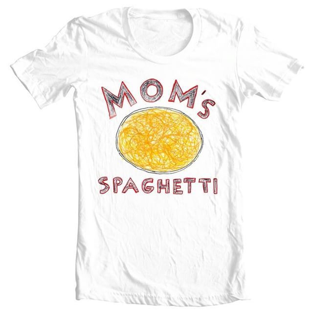 We teamed up with @UnfortunatePortrait to illustrate this Mom's Spaghetti T-shirt. Show mom you care! Link in bio.