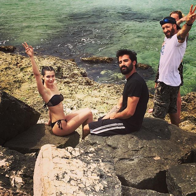 Boys are having fun..  @giampaolosgura @bellahadid @giulianocarparelli