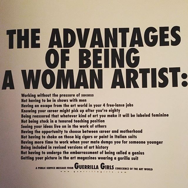 This made me laugh (or not) #guerillagirls