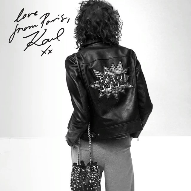 @Micarganaraz is rocking our exclusive KARL odina biker jacket. Sign up to be the first to know when it hits stores. Link in the bio ! 
#KARLLAGERFELD