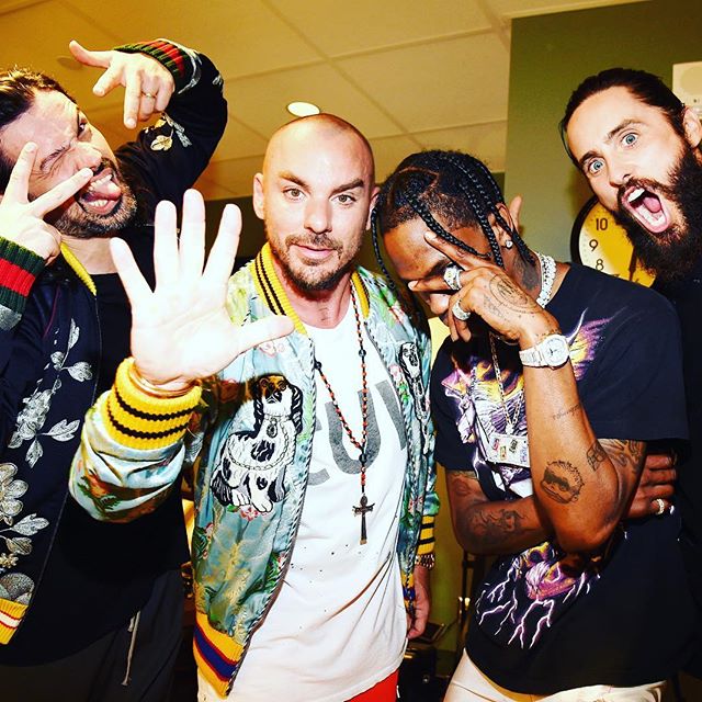 After show madness with @travisscott @30secondstomars        #vmas Did you see it yet???