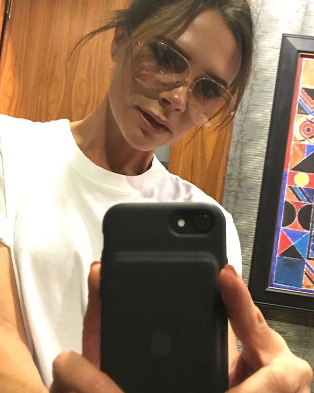 Loving the sunshine in New York wearing my new Nude #VBAviators. Available now at my website and 36 Dover Street, London  x VB    victoriabeckham.com #VBDoverSt