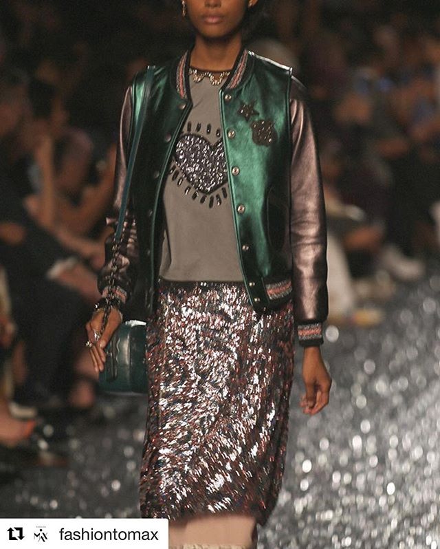 #Repost @fashiontomax (@get_repost)
   
Shiny gray garments gain a pop of subtle color with an equally shiny forest green jacket. 
#CoachNY #CoachSS18 #NYFW
Photographer: @justinnunezstudio x FASHIONTOMAX.COM