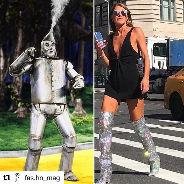 #Repost @fas.hn_mag (@get_repost) LOVE IT       
   
When the theme is WIZARD OF OZ but you turn up as Tin Man, not Dorothy. Che brava, @anna_dello_russo !  