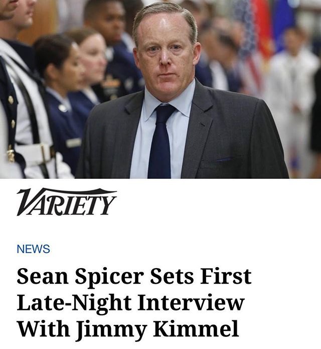 So this is happening tonight... @SeanMSpicer #Kimmel