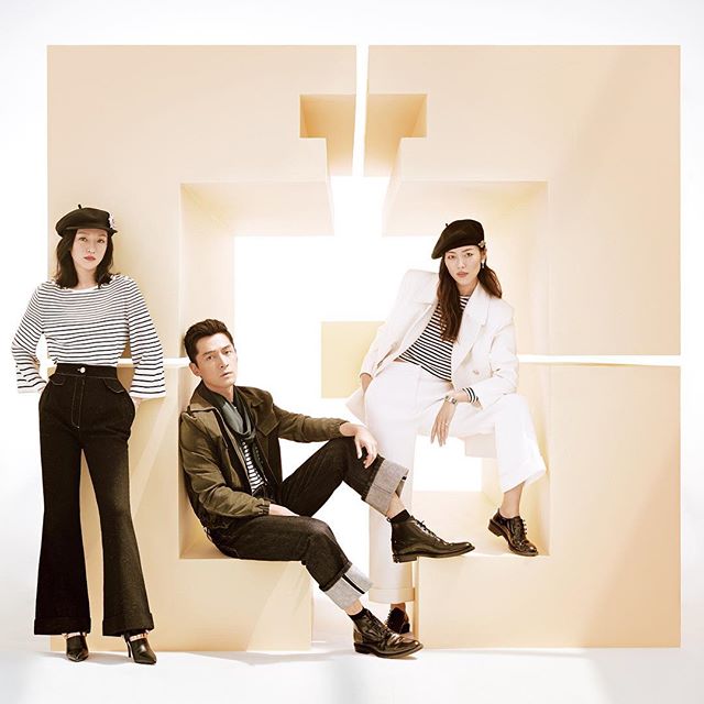 Triple threat with #ZhouXun and @huodan for @voguechina @angelica_cheung