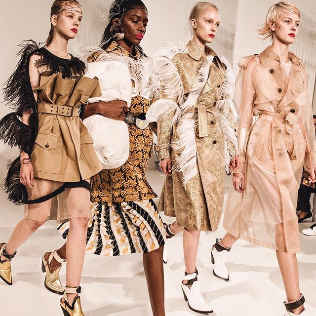 Grey Gardens deconstructed trenches in miscellaneous stages of flight at @maisonmargiela