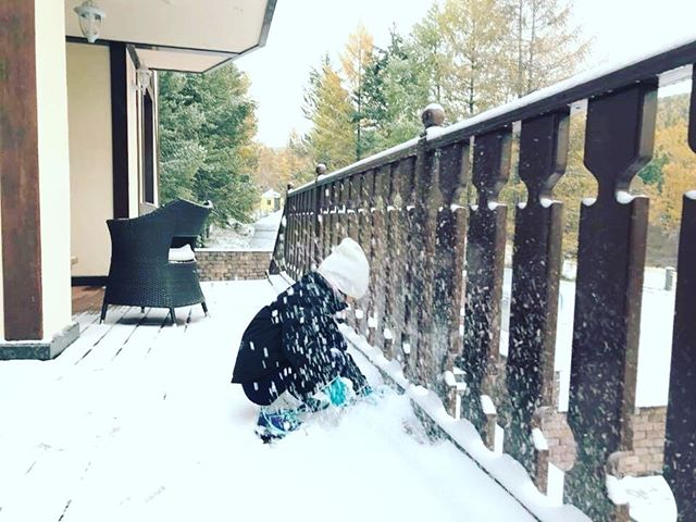 It is snowing in Mongolia