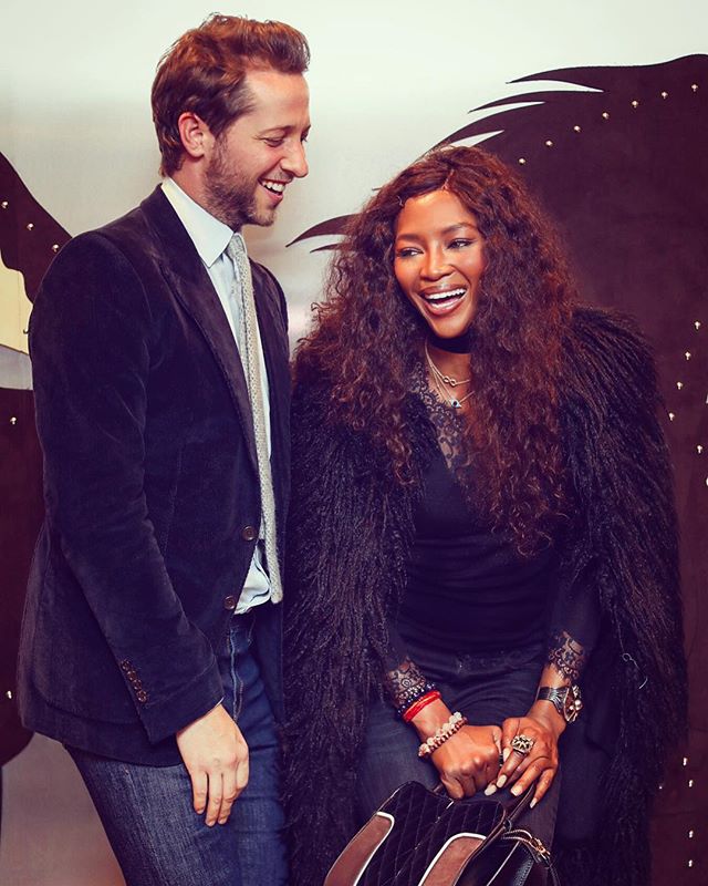#FBF to having a laugh with @iamnaomicampbell at the @Tods party at #PFW    