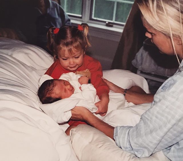 TOMORROW WILL BE 21 YEARS SINCE I MET MY FOREVER BESTIE @bellahadid    (me wearing all red on your actual day of birth is MAJOR and possibly the reason it's your favorite color  )