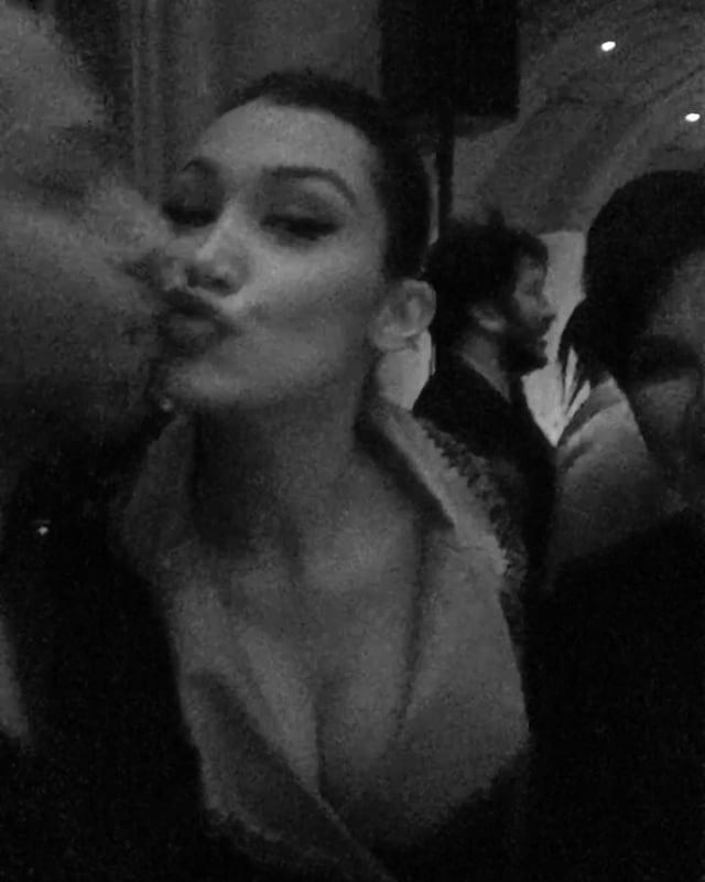 Last night, I walked into a party and got heckled by @gigihadid and @joansmalls and then made out with @bellahadid. So, average Monday?