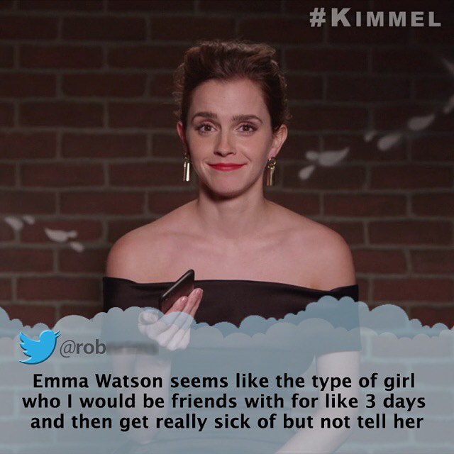 #MeanTweets @EmmaWatson