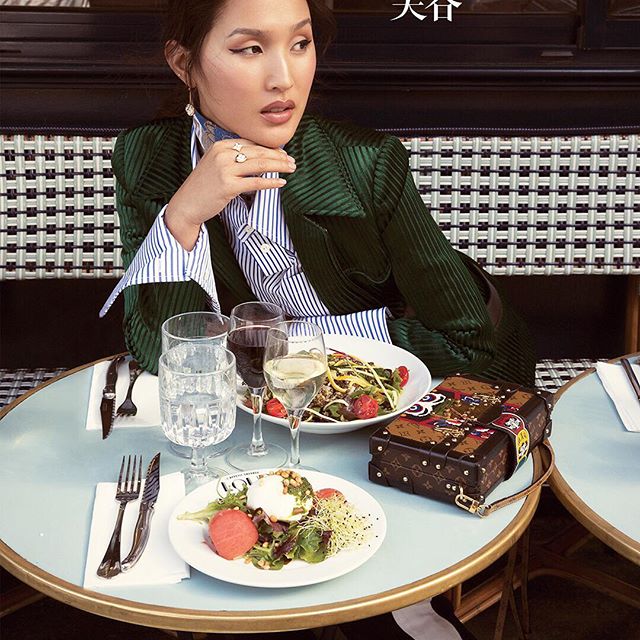 New story with @voguechina wearing @louisvuitton, December Issue   Thank you for having me within your pages again @angelica_cheung & @meng_w