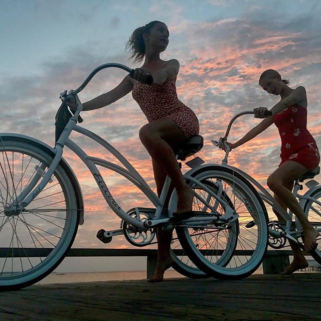 On ya bike @josephinedelabaume @poppydelevingne       