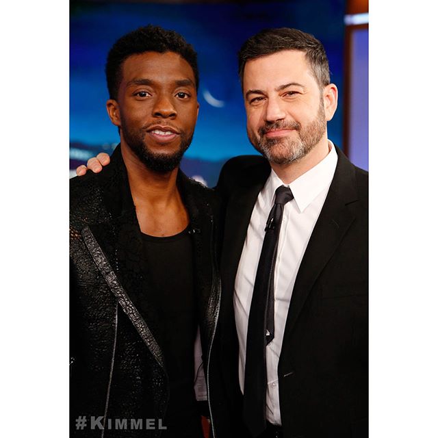 The #BlackPanther himself - @ChadwickBoseman! #Kimmel @Marvel