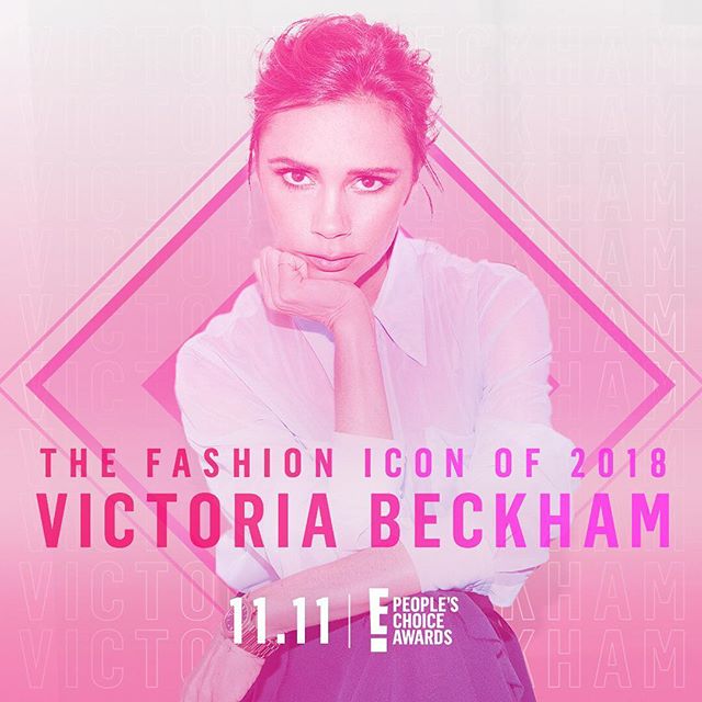 So excited to receive the Fashion Icon Award at @peopleschoice November 11th! x VB #PCAs #VBSince08